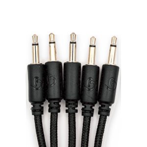 Bowl Modular braided patch cables - black